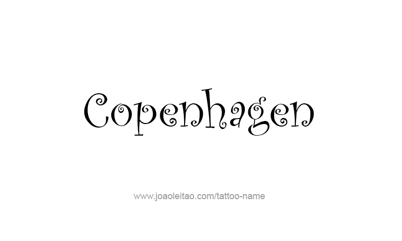 Tattoo Design City Name Copenhagen