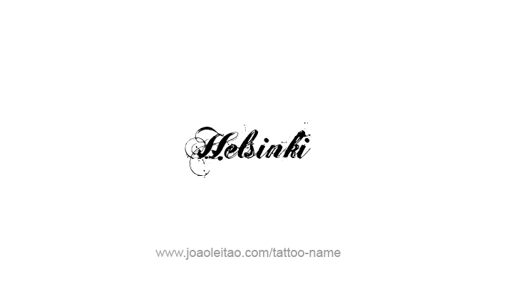 Tattoo Design City Name Helsinki