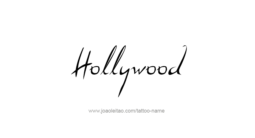 Tattoo Design City Name Hollywood