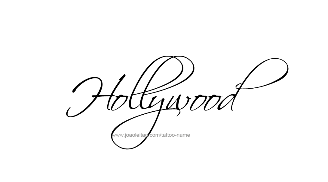 Tattoo Design City Name Hollywood