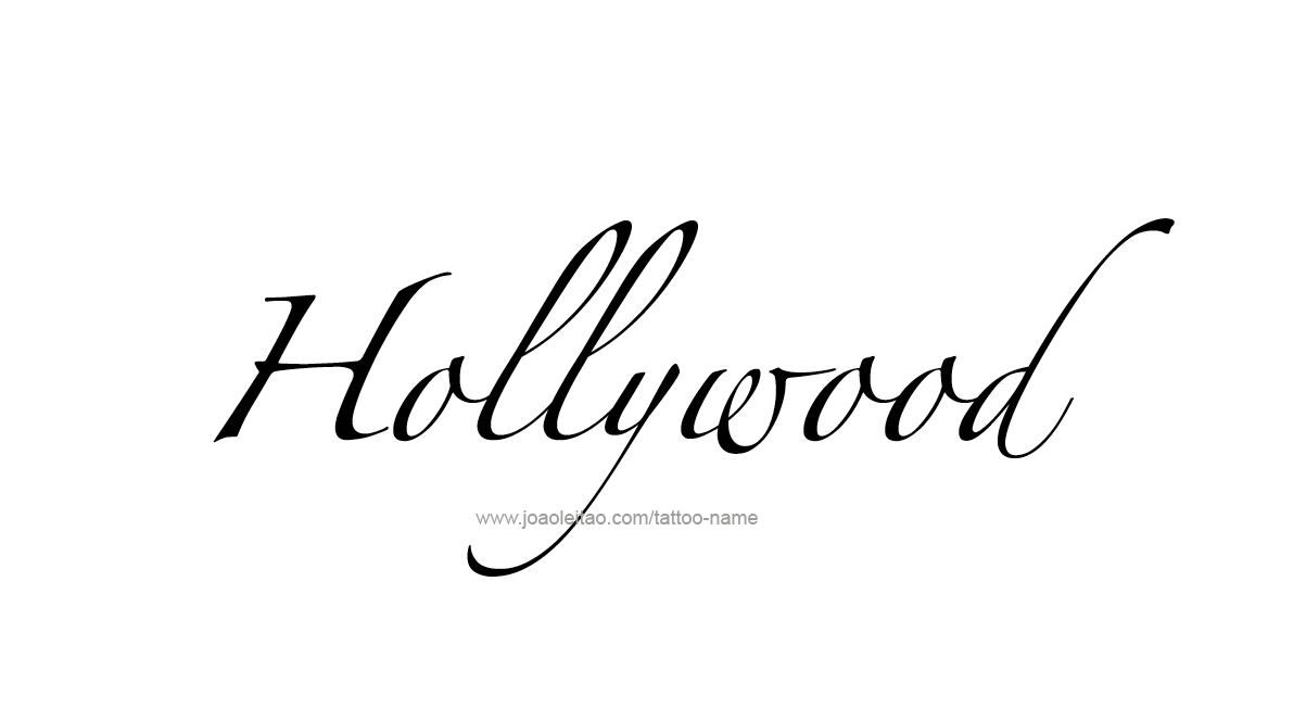 Tattoo Design City Name Hollywood