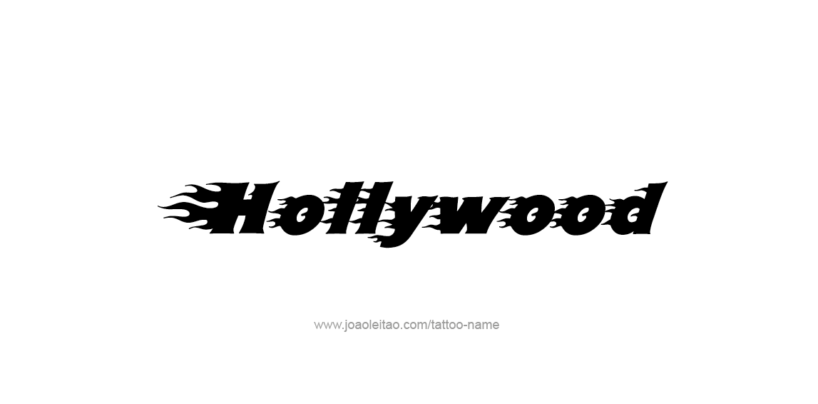 Tattoo Design City Name Hollywood