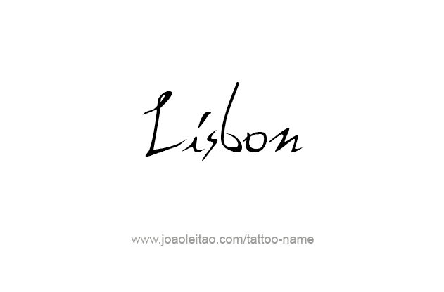 Tattoo Design City Name Lisbon