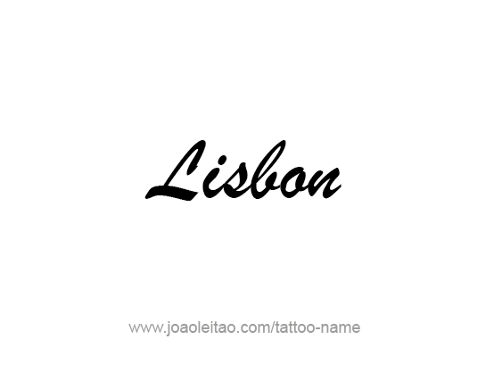 Tattoo Design City Name Lisbon