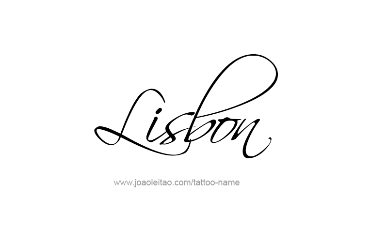 Tattoo Design City Name Lisbon