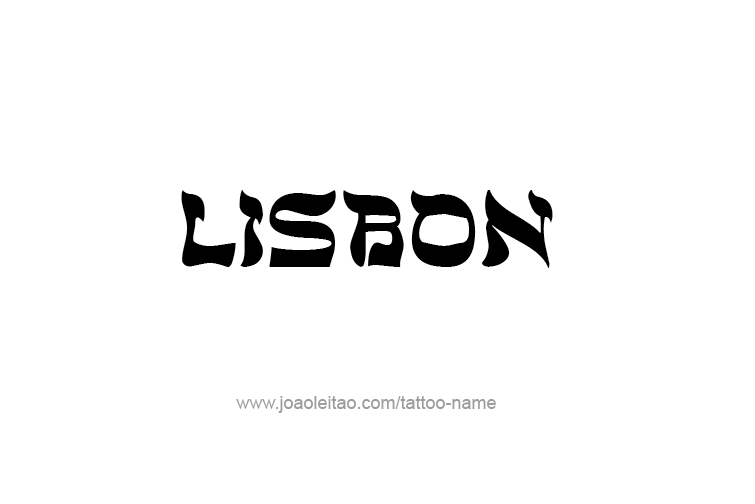 Tattoo Design City Name Lisbon