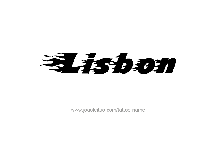 Tattoo Design City Name Lisbon