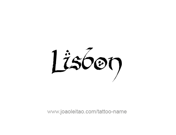 Tattoo Design City Name Lisbon