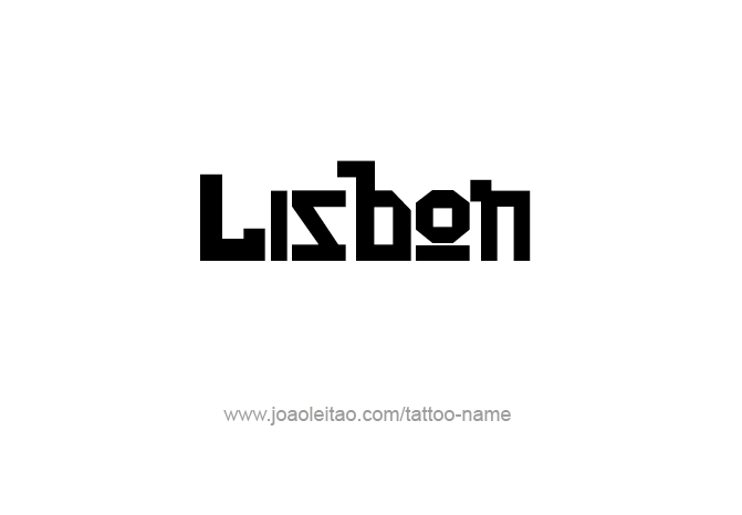 Tattoo Design City Name Lisbon