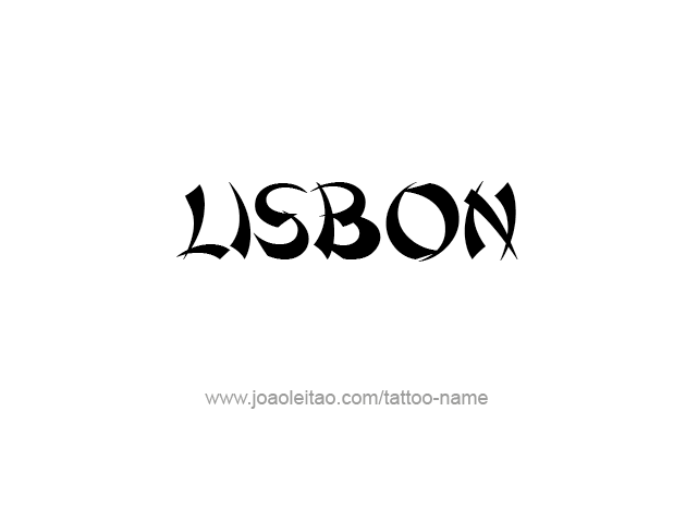 Tattoo Design City Name Lisbon