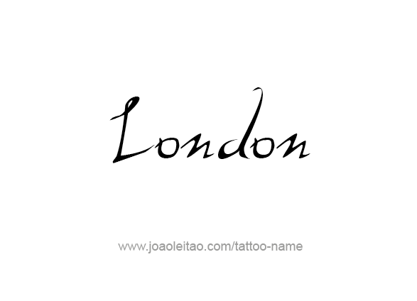 Tattoo Design City Name London