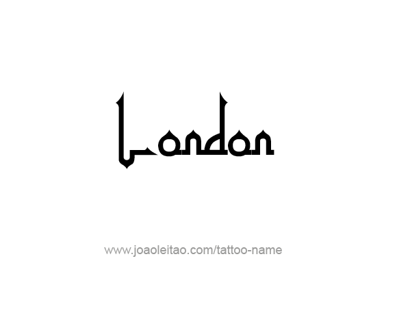 Tattoo Design City Name London