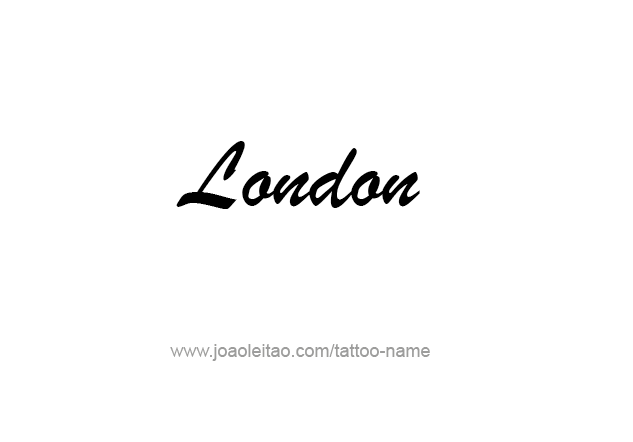 Tattoo Design City Name London