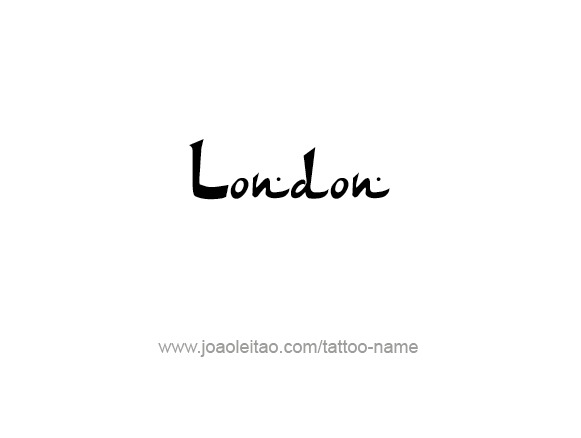 Tattoo Design City Name London