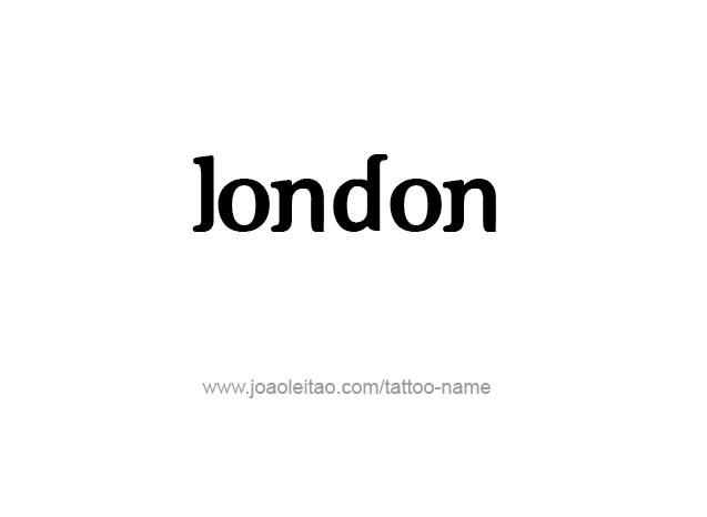 Tattoo Design City Name London