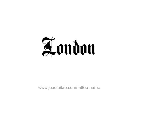 Tattoo Design City Name London