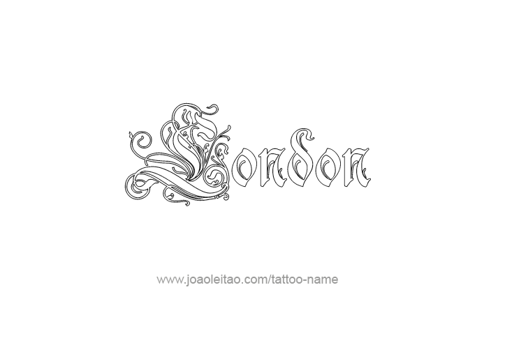 Tattoo Design City Name London