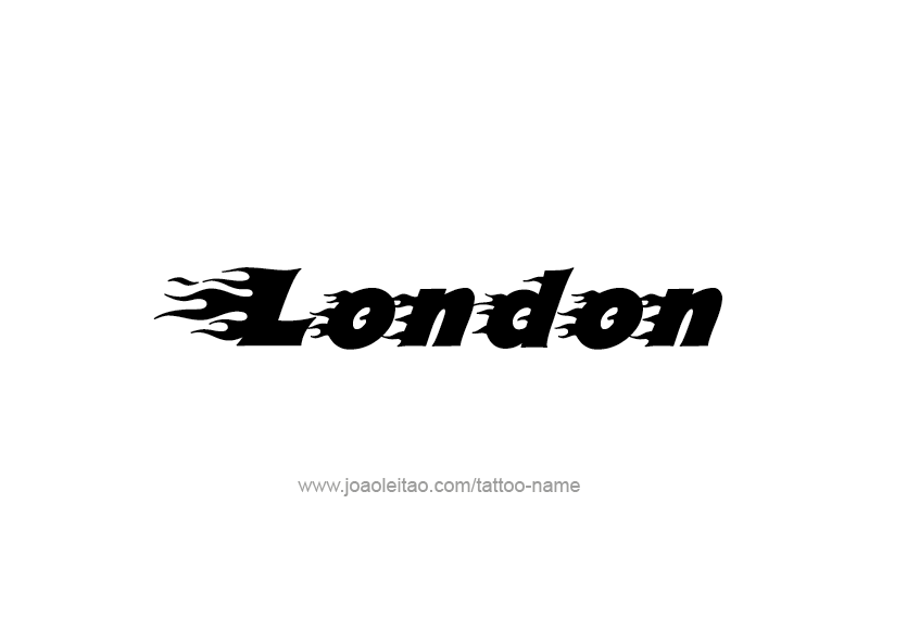 Tattoo Design City Name London