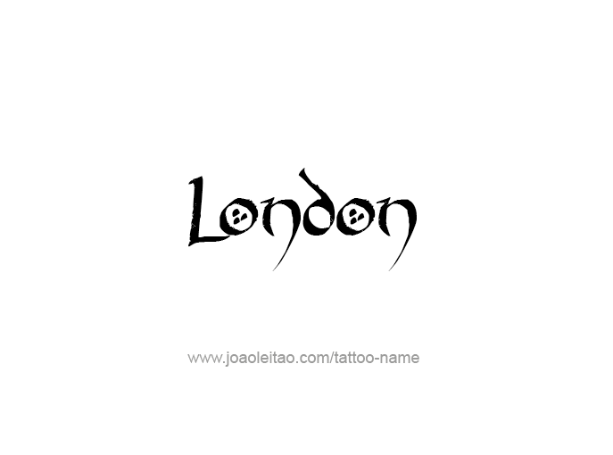 Tattoo Design City Name London