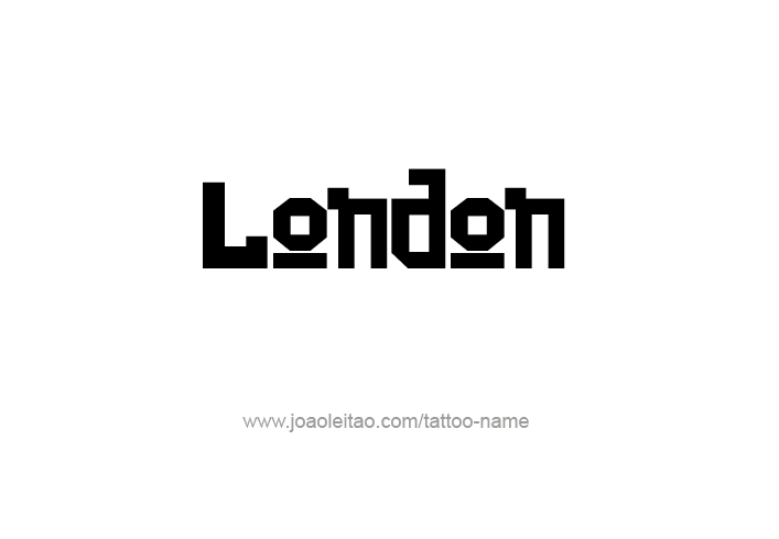 Tattoo Design City Name London