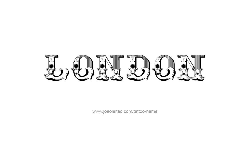 Tattoo Design City Name London