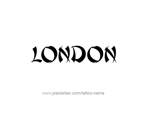 Tattoo Design City Name London