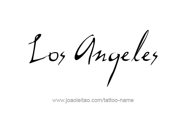 Tattoo Design City Name Los Angeles