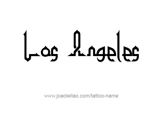 Tattoo Design City Name Los Angeles