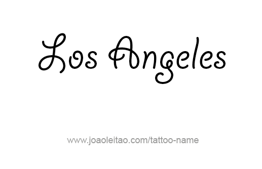 Tattoo Design City Name Los Angeles