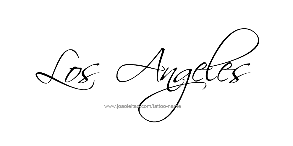 Tattoo Design City Name Los Angeles