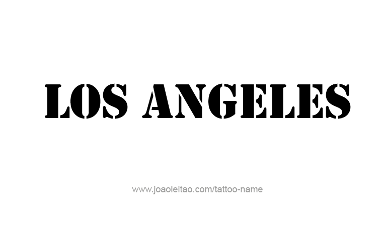 Tattoo Design City Name Los Angeles