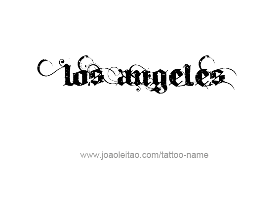 Tattoo Design City Name Los Angeles