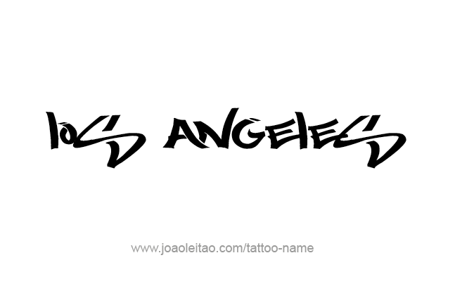 Tattoo Design City Name Los Angeles