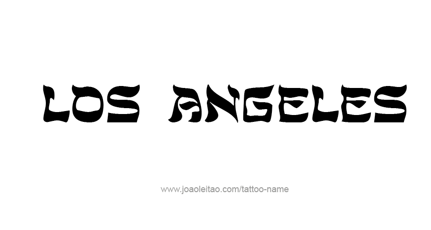 Tattoo Design City Name Los Angeles