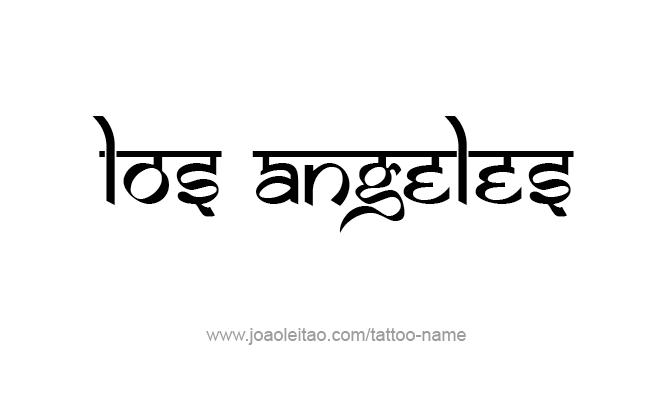 Tattoo Design City Name Los Angeles