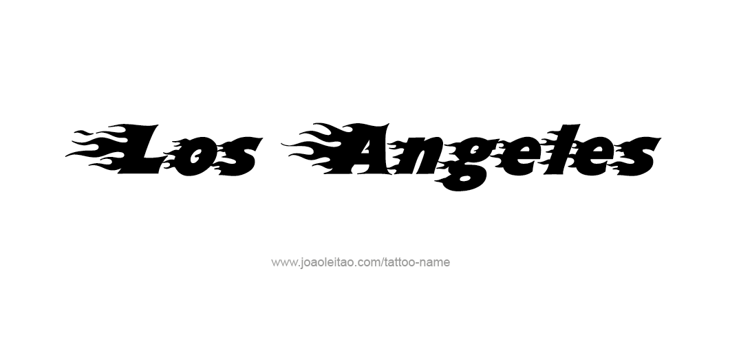 Tattoo Design City Name Los Angeles