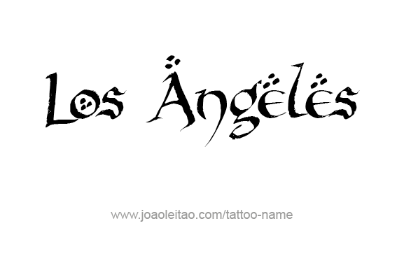 Tattoo Design City Name Los Angeles