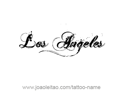 Tattoo Design City Name Los Angeles