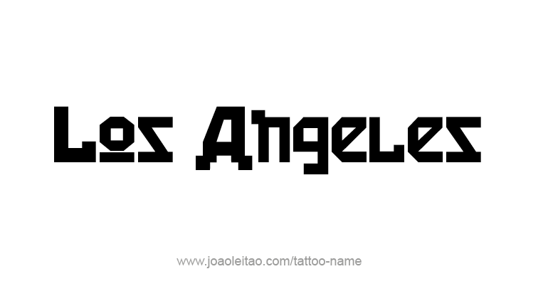Tattoo Design City Name Los Angeles