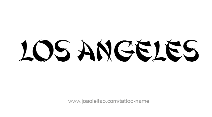 Tattoo Design City Name Los Angeles