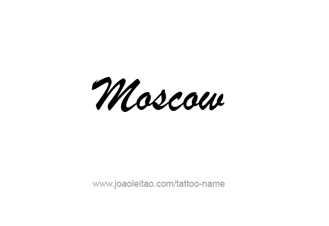 Tattoo Design City Name Moscow