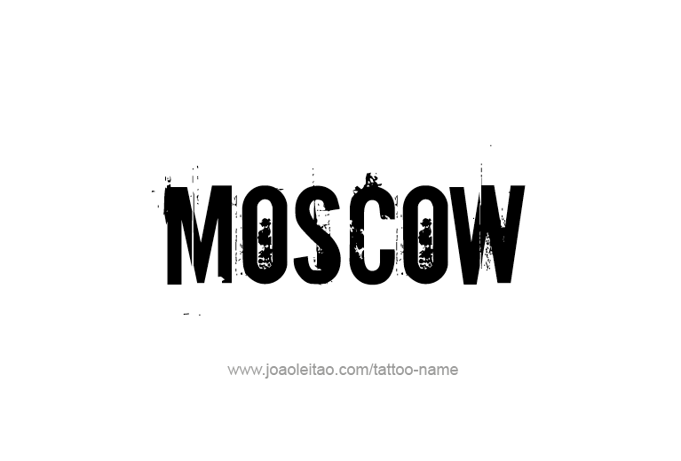 Tattoo Design City Name Moscow