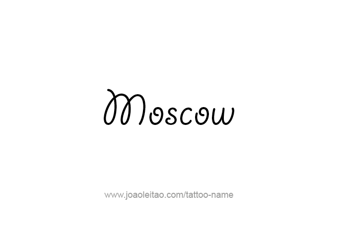 Tattoo Design City Name Moscow