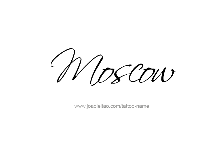 Tattoo Design City Name Moscow