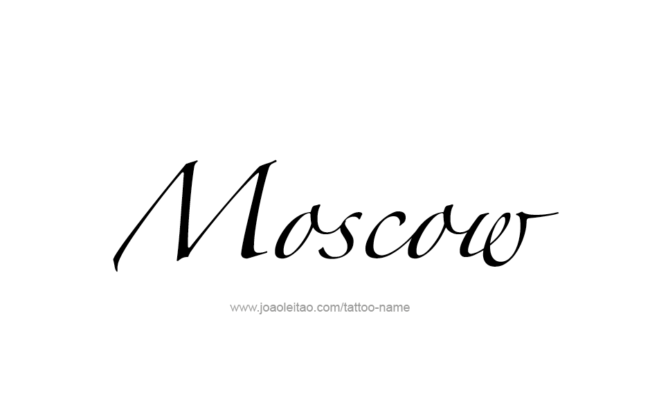 Tattoo Design City Name Moscow