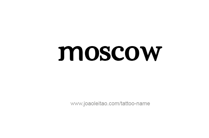 Tattoo Design City Name Moscow