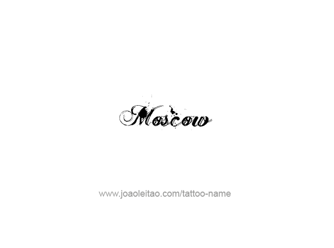 Tattoo Design City Name Moscow