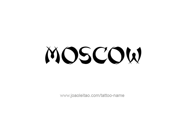 Tattoo Design City Name Moscow