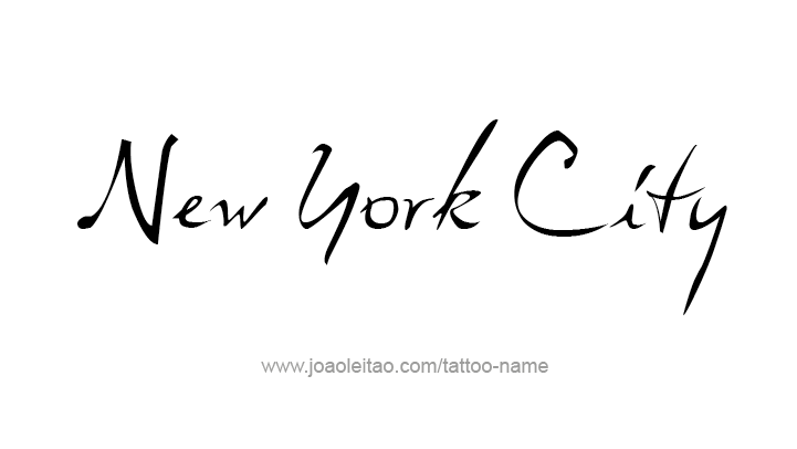 Tattoo Design City Name New York City