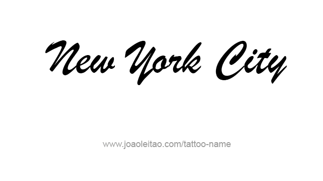 Tattoo Design City Name New York City